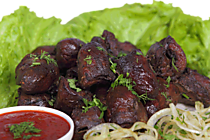 Шашлык из печени  баранины